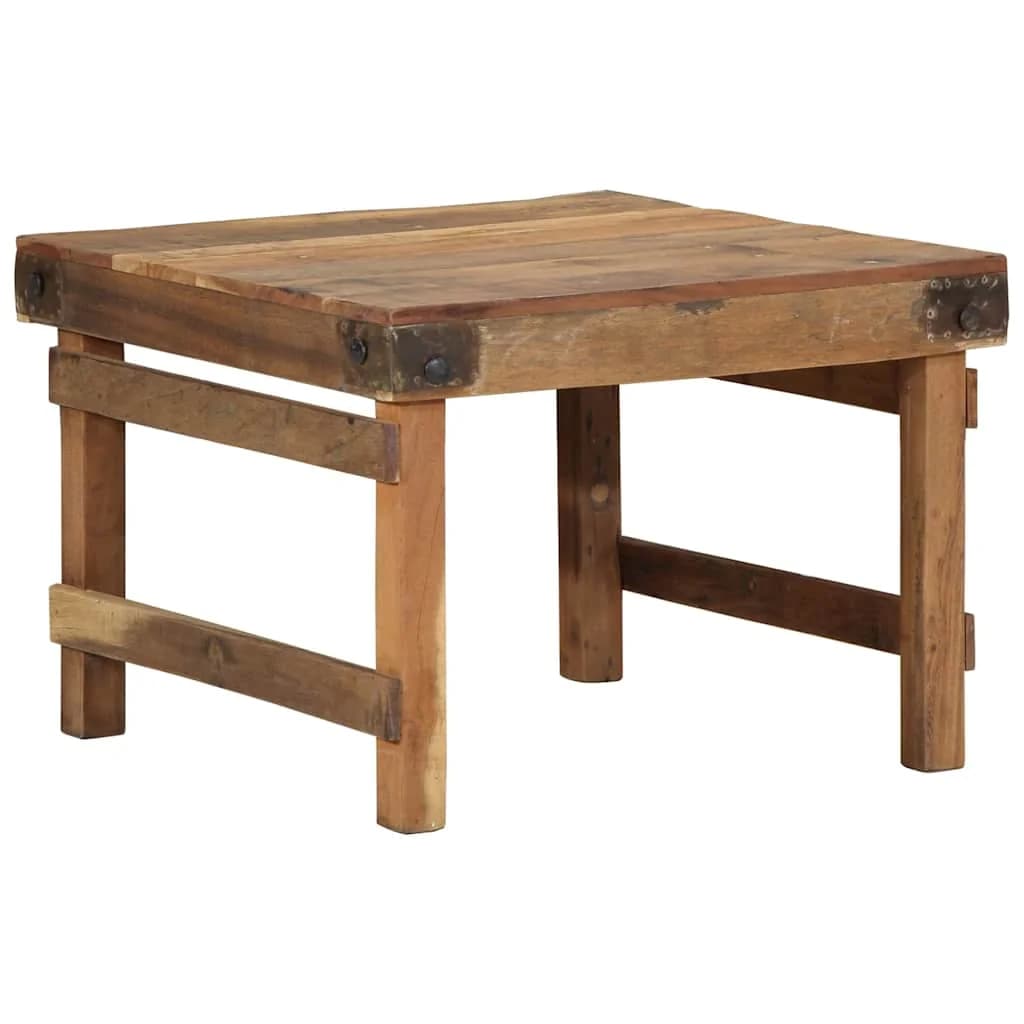 Klubska miza Rjava 60 x 55 x 40 cm Trdna obnovljena les - slika 2