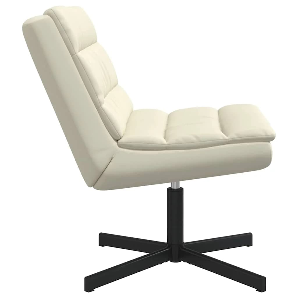 Vrtljiv stol krema 63 x 75 x 76 cm Umetno usnje - slika 5