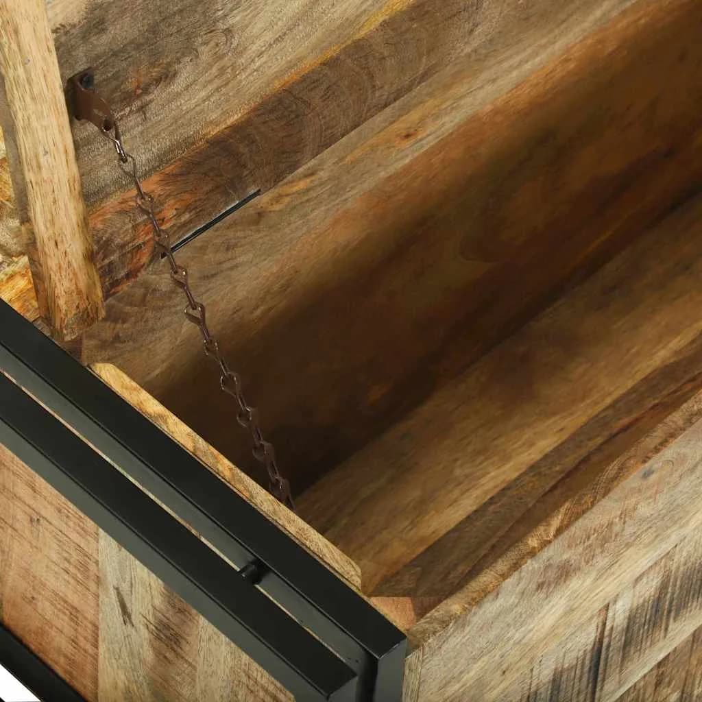 Klubska miza s predalom Rjava 90 x 50 x 38 cm Masiven les manga - slika 11