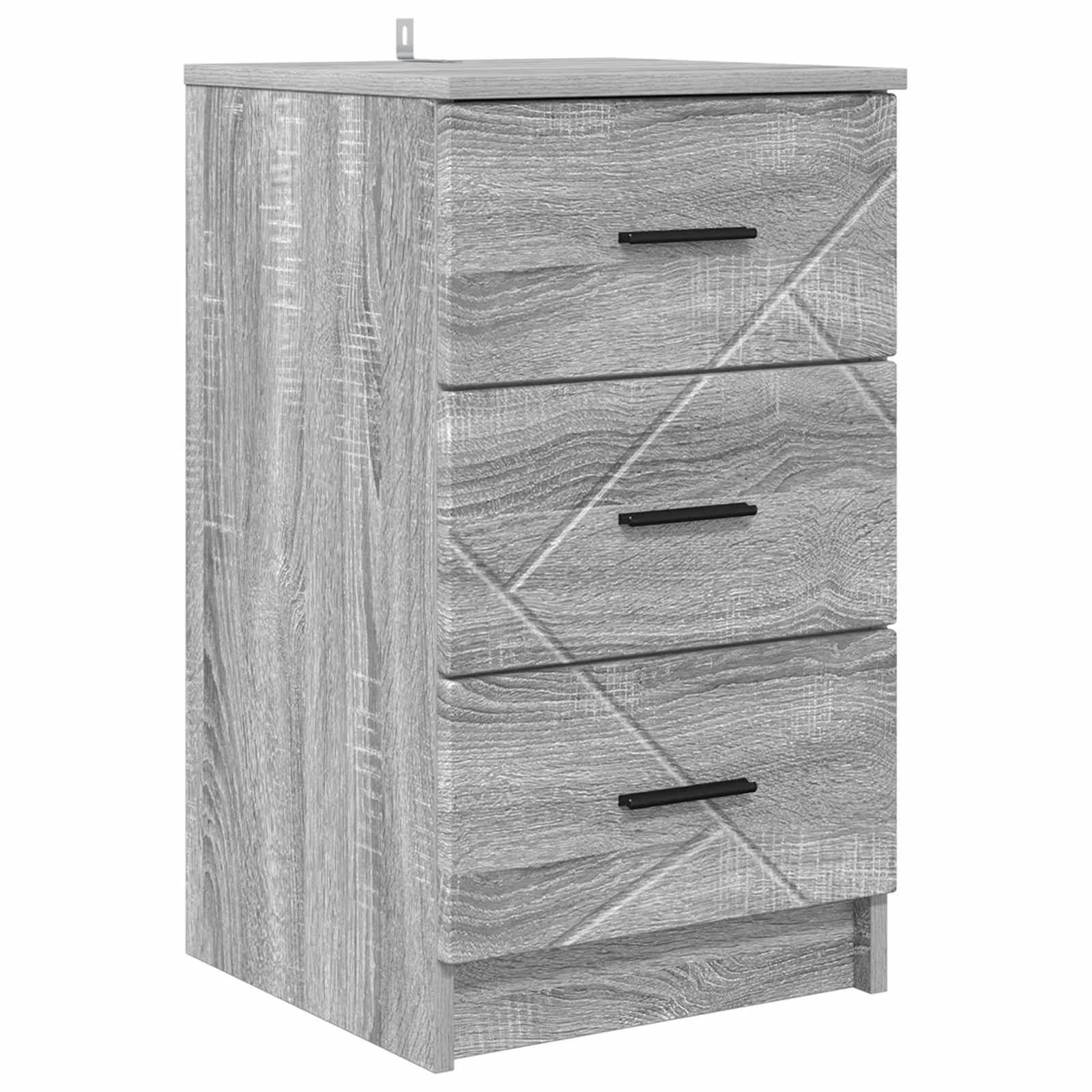 Nočna omarica Siva sonoma 38 x 38 x 66 cm Inženirski les - slika 2