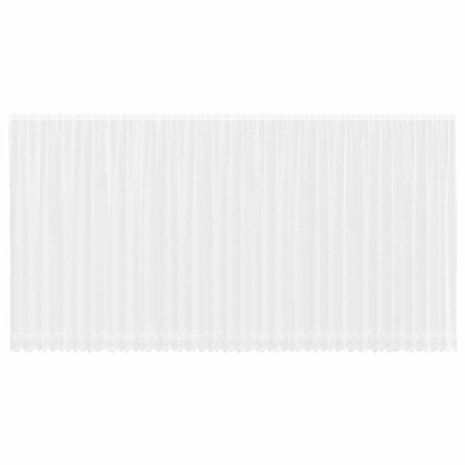 Čipkasta Zavesa z zavesami Bela 280 x 900 cm Poliester - slika 2