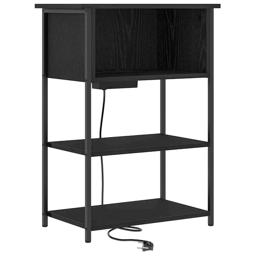 Nočna omarica Črna Orehovina 55 x 31 x 76 cm Inženirski les - slika 2