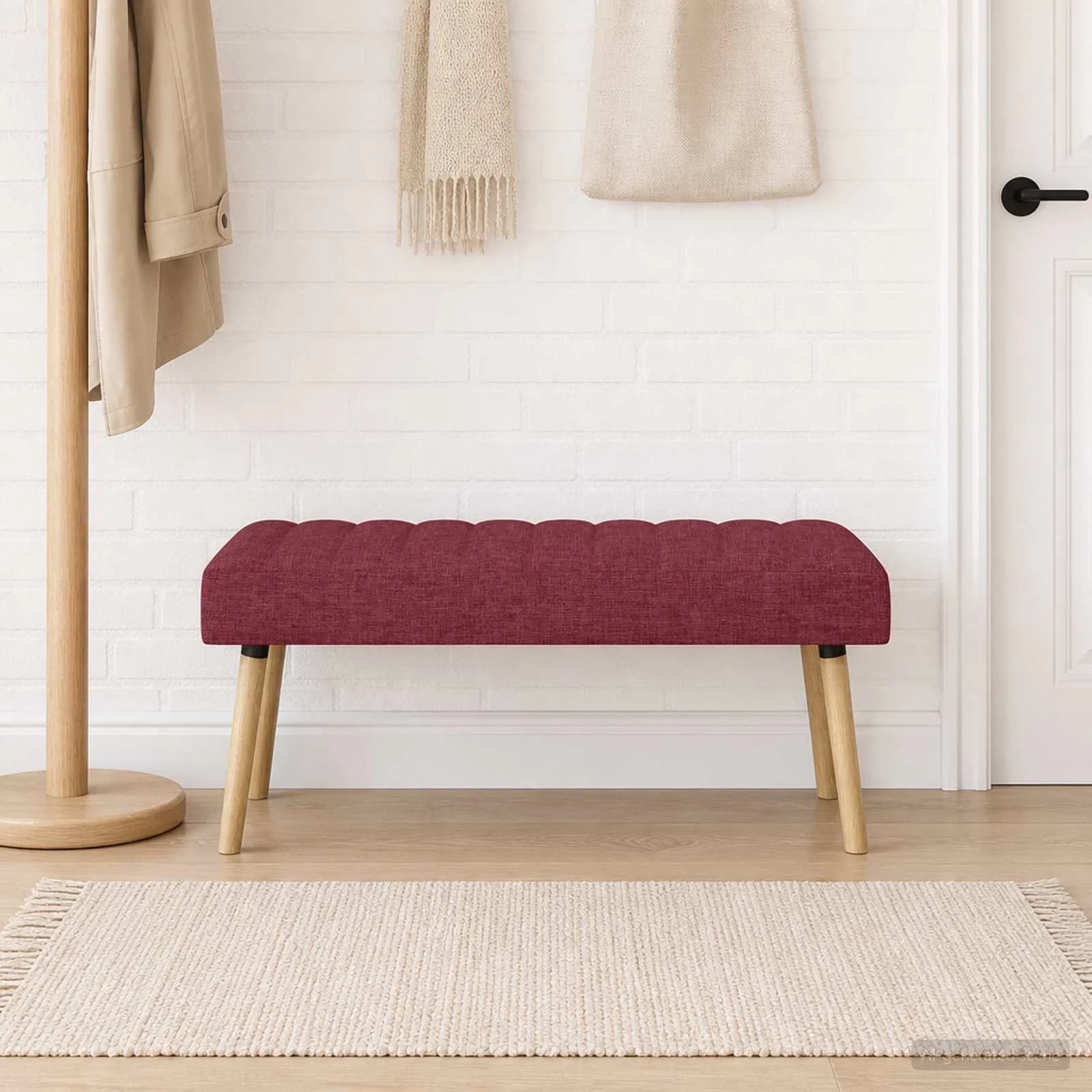 Bench z kanalnim oblazinjenjem Vinorodna rdeča 110 x 40 x 46 cm