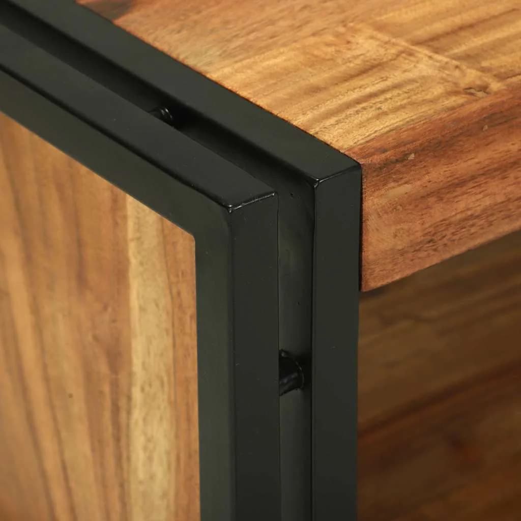 Klubska miza Rjava 90 x 50 x 38 cm Masiven les akacije - slika 7