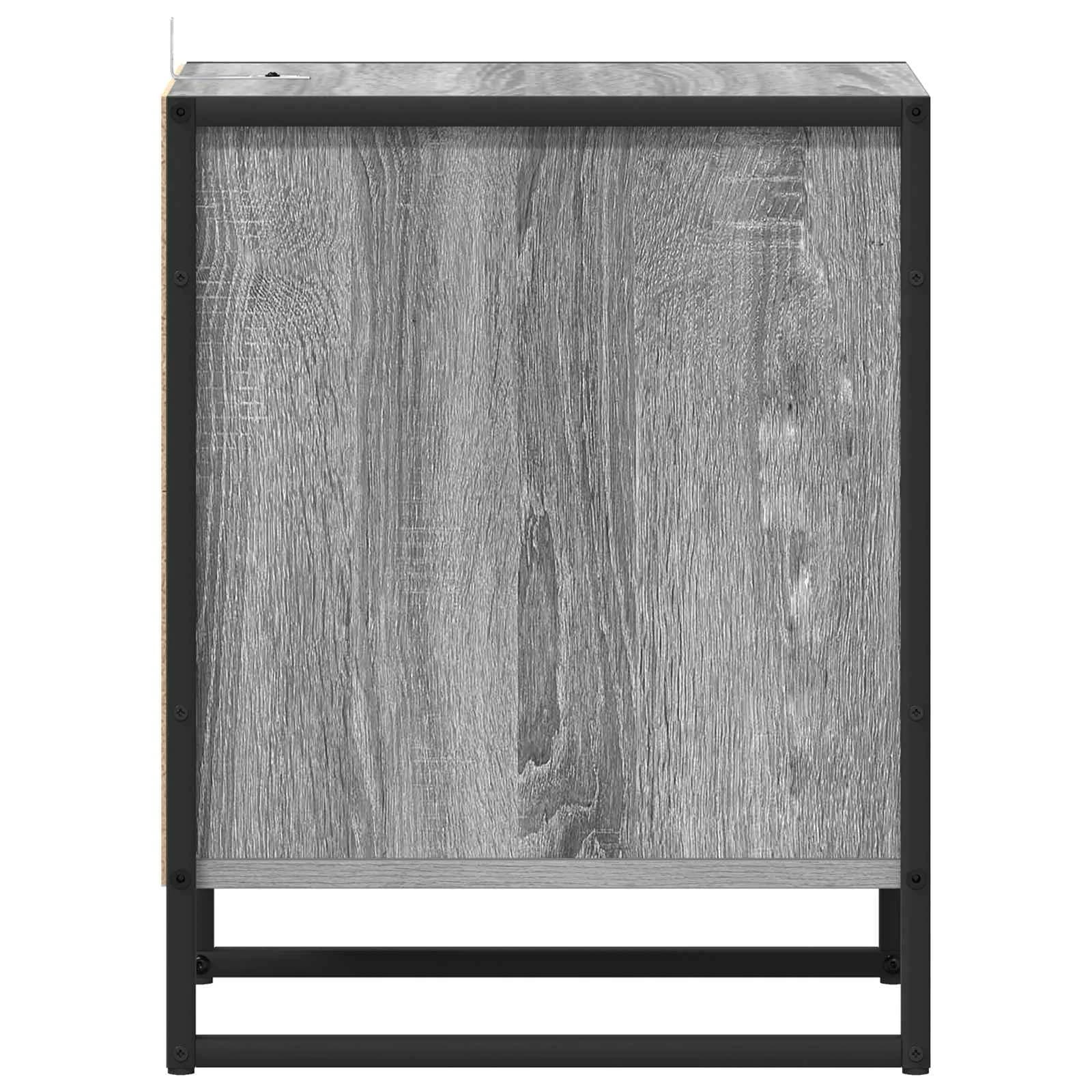 Nočna omarica Siva Sonoma 39,5 x 30 x 50 cm Inženirski les - slika 7