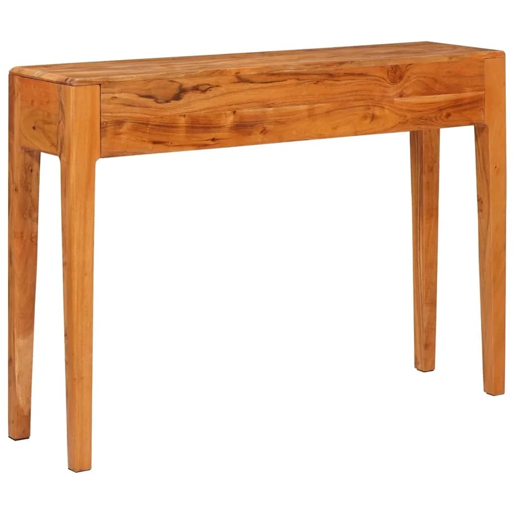 Konzolna miza Rjava 110 x 30 x 80 cm Masiven les akacije - slika 7