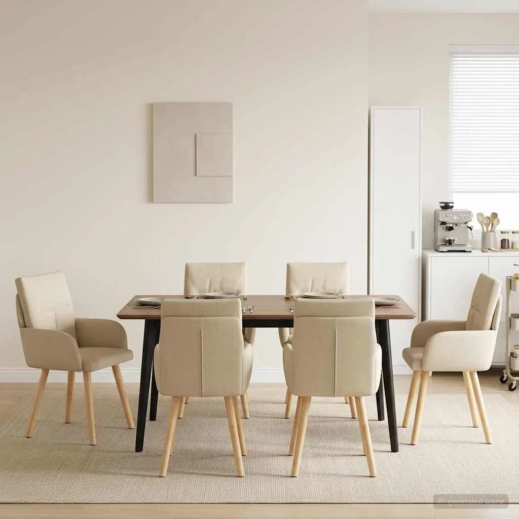 Jedilni stoli 4 kos Blago Krem 60 x 56 x 96 cm