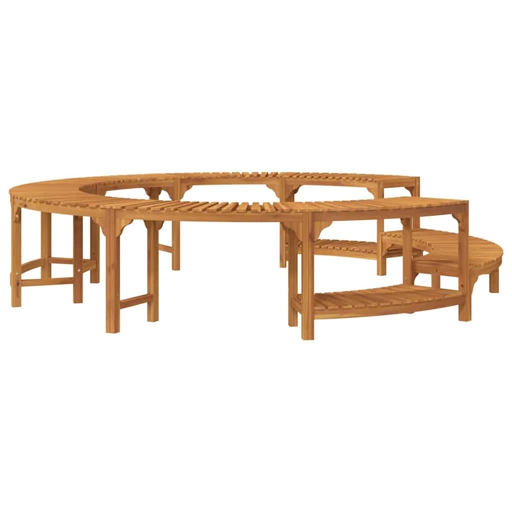 Obrobje vroče kadi Rjava Ø255 x 55,5 cm Masiven les akacije - slika 7