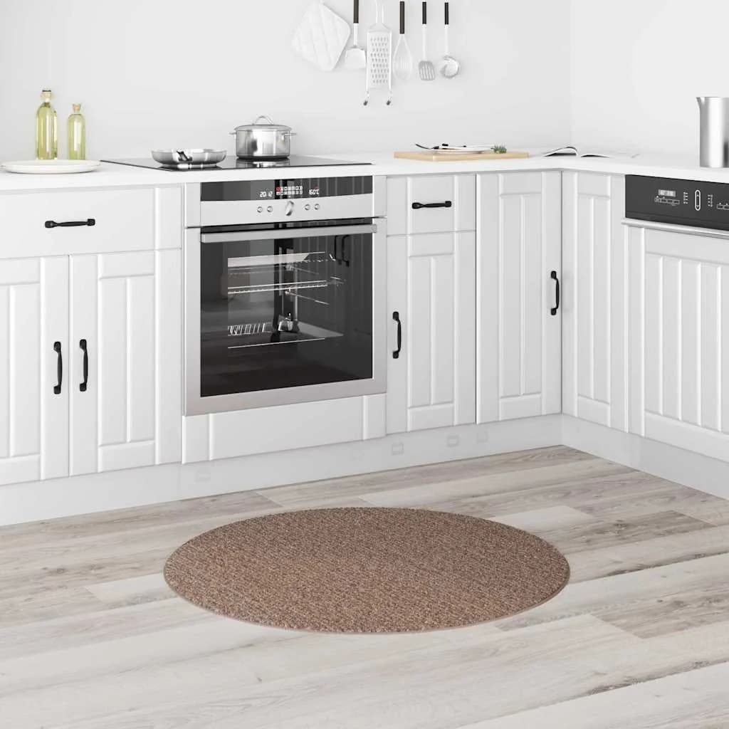 Antiskluzna Shaggy Preproga Rjava 90 x 90 cm PP - slika 3