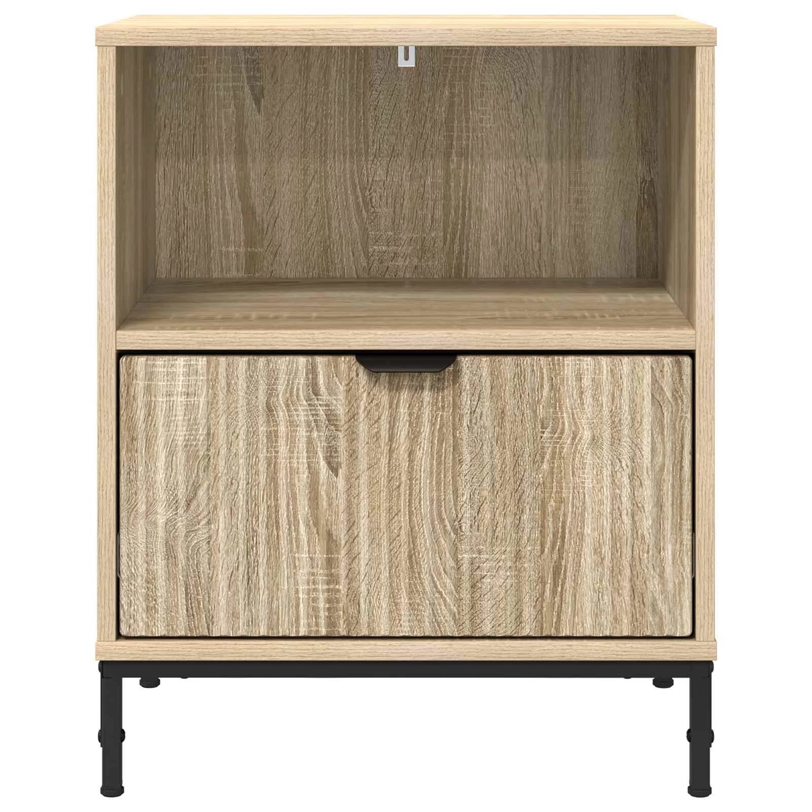 Nočna omarica sonoma hrast 49 x 36 x 61 cm Inženirski les - slika 6