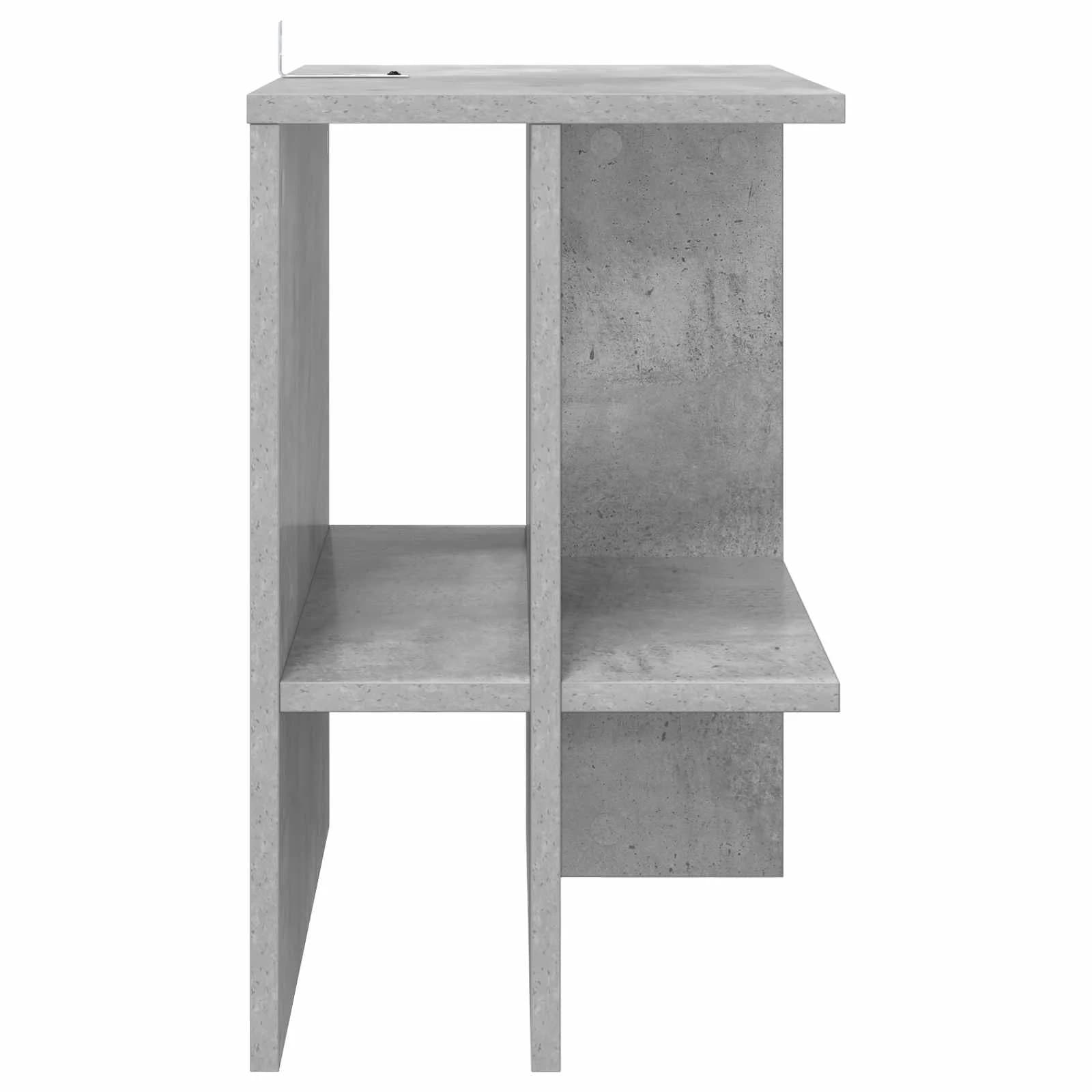Klubska miza 2 kos Betonsko siva 40 x 30 x 49 cm Inženirski les - slika 7