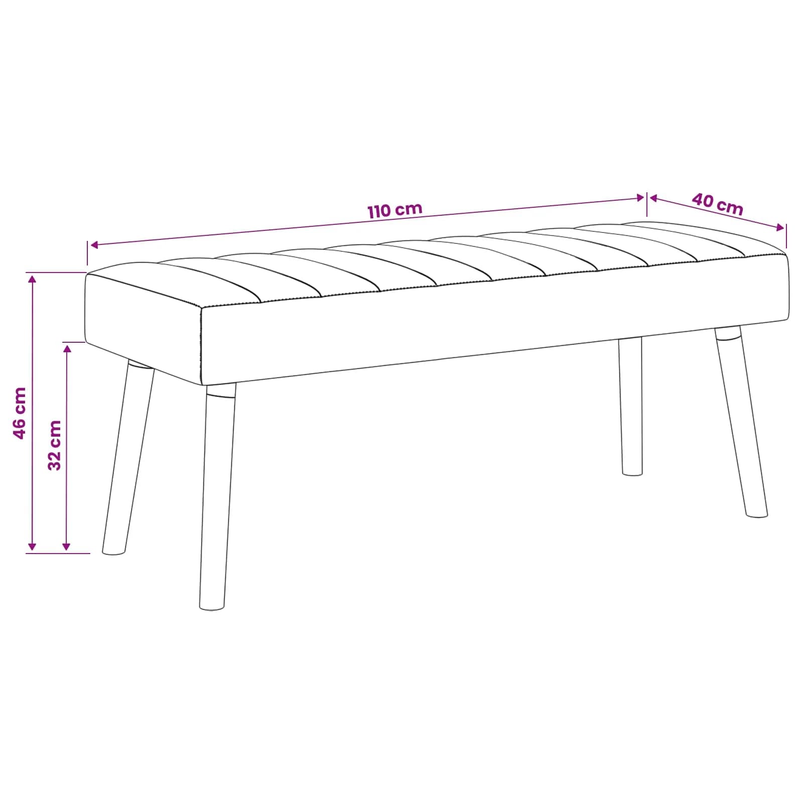 Bench z kanalnim oblazinjenjem Temno rjava 110 x 40 x 46 cm - slika 9
