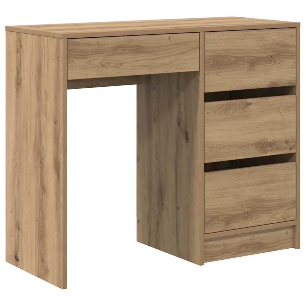 Miza Umetni hrast Inženirski les 90 x 37.5 x 75 cm - slika 2