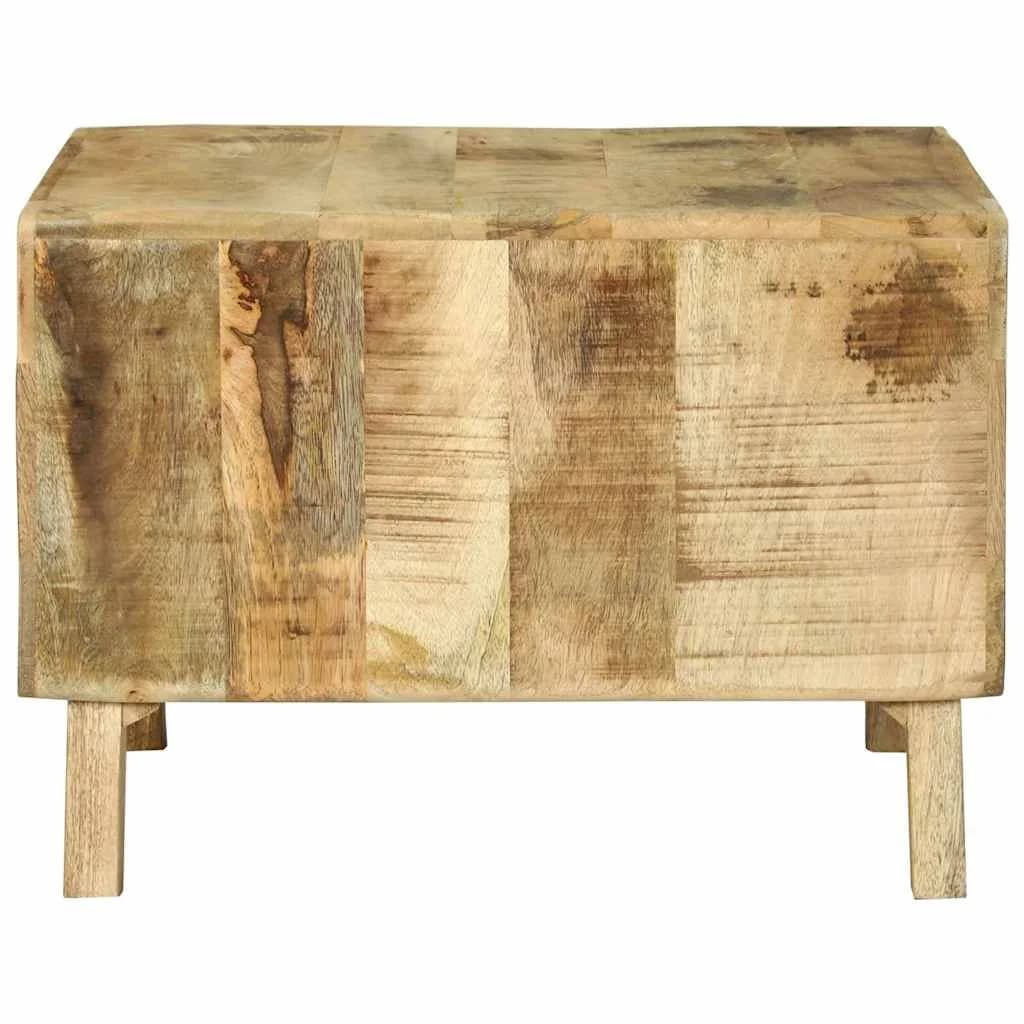 Klubska miza Rjava 50 x 50 x 35 cm Masiven les manga - slika 4