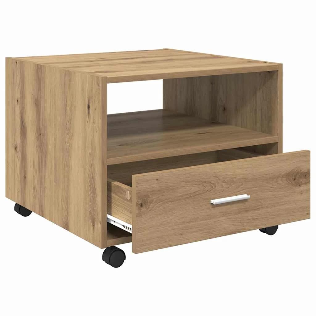 Klubska miza Umetni hrast 55 x 55 x 45cm Inženirski les - slika 5