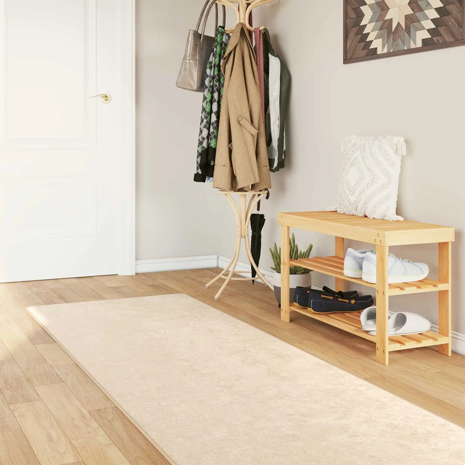 Preproga runner MARSA krema 100 x 300 cm Poliester in PVC