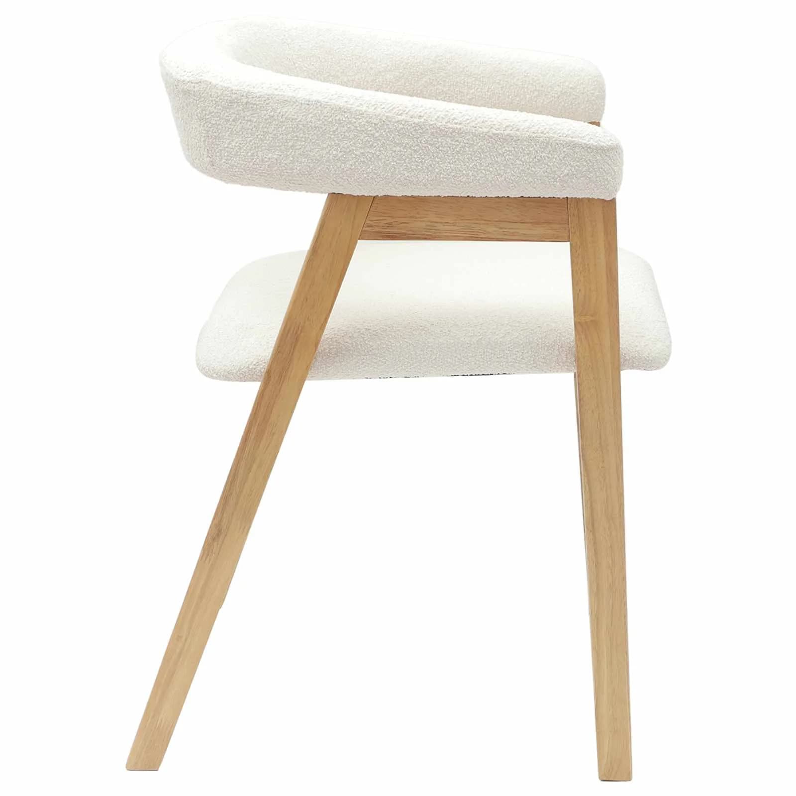 Jedilni stoli 2 kos Masivno gumovo les Naravna 54 x 57 x 73 cm - slika 6