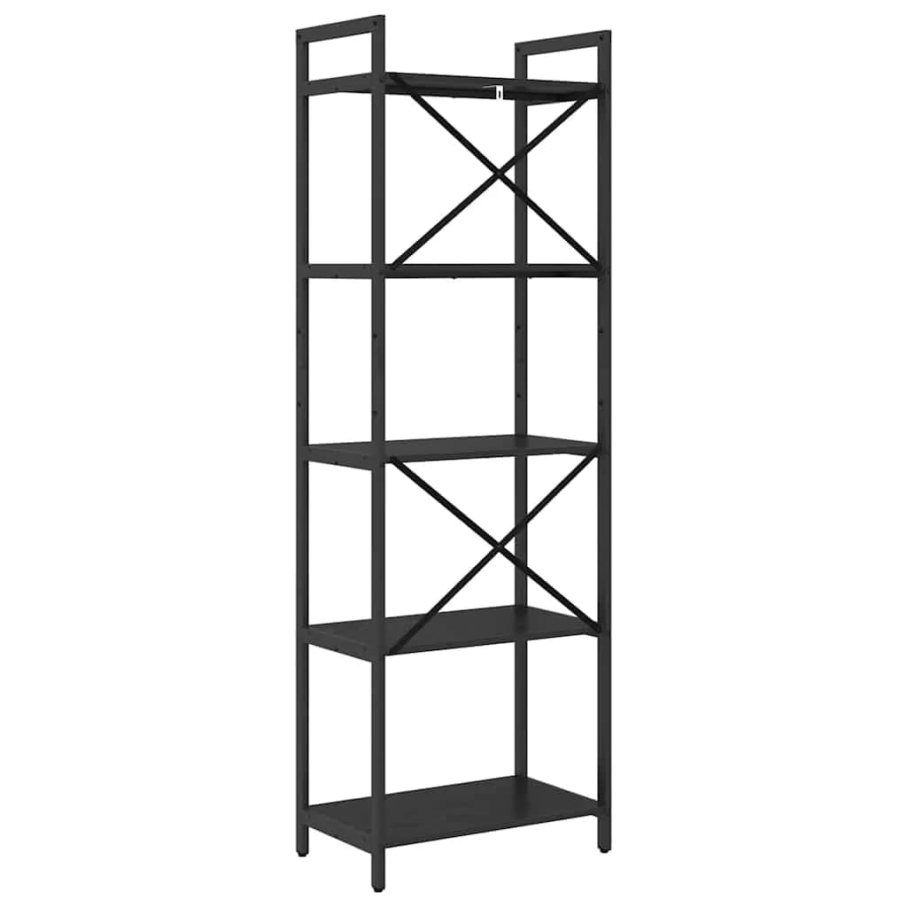 Knjižna polica 5 nivojev 56 x 34 x 171 cm Inženirski les - slika 7