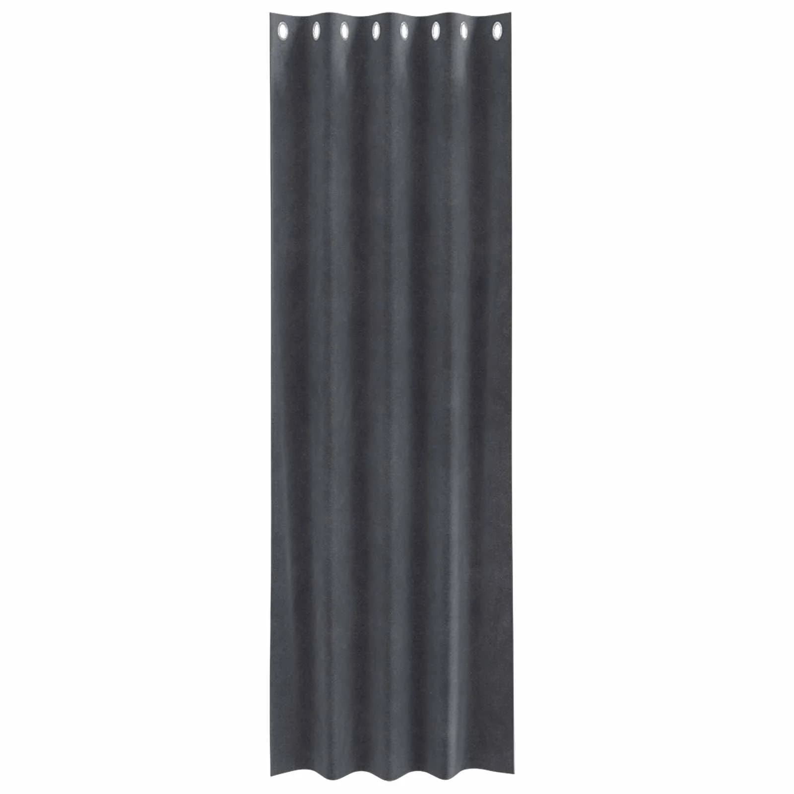 Zatemnitvene zavese 2 kos Svetlo siva 140 x 260 cm Žamet - slika 4