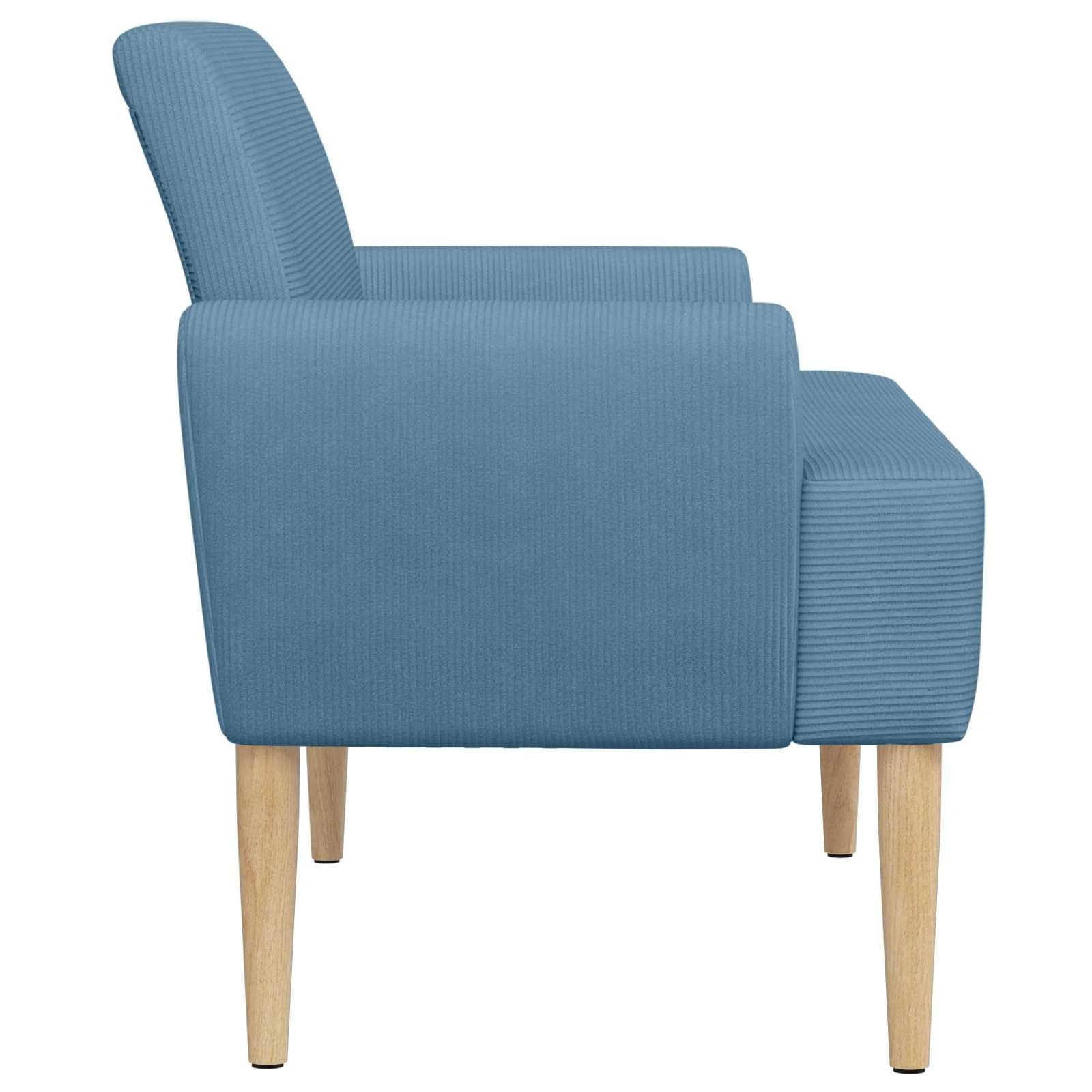 Dvojnica s gumbi Modra 116 x 67 x 81 cm Žametna tkanina - slika 4