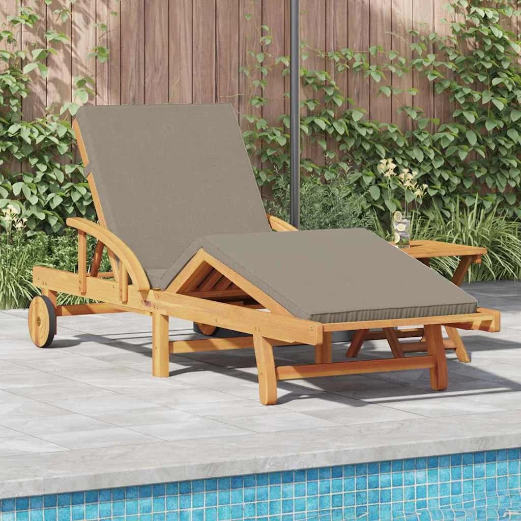 Ležalnik Taupe 200 x 67 x 84 cm Masiven les akacije