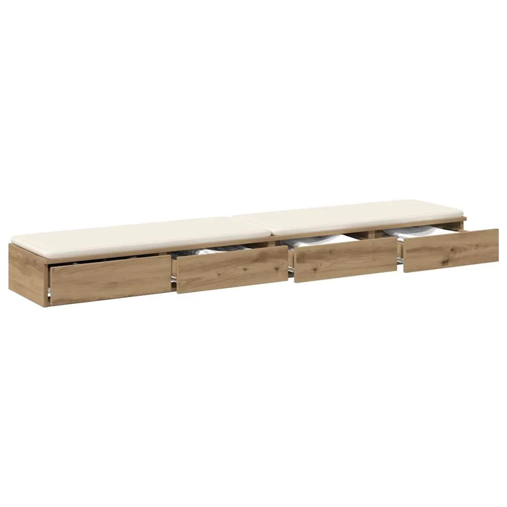 Posteljni predali Umetni hrast 200 x 36,5 x 16,5 cm - slika 3