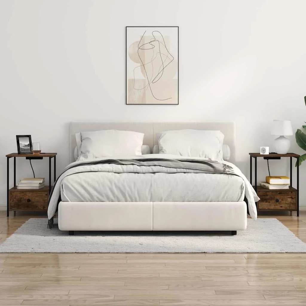 Nočna omarica Dimljeni oreh 42 x 41 x 56 cm Inženirski les - slika 4