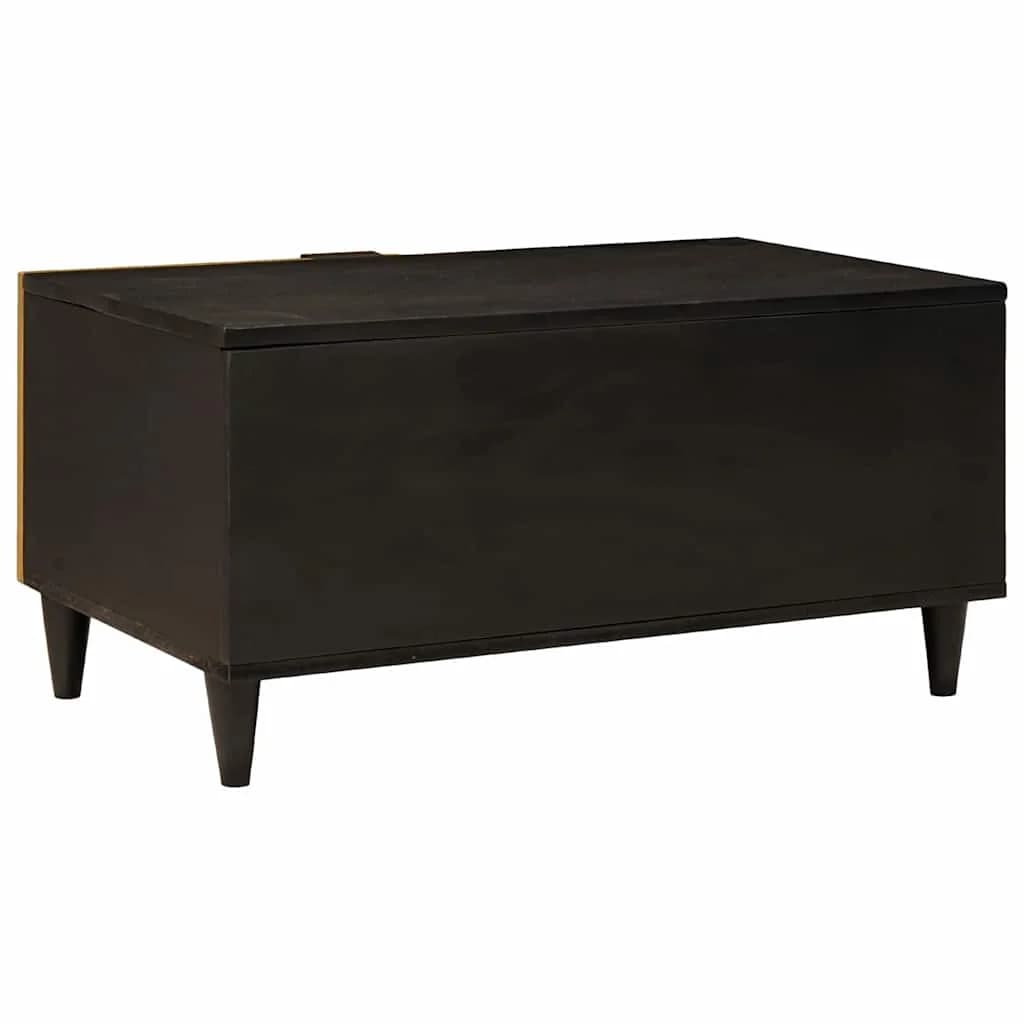Klubska miza Črna in zlata 80 x 50 x 40 cm Inženirski les - slika 5