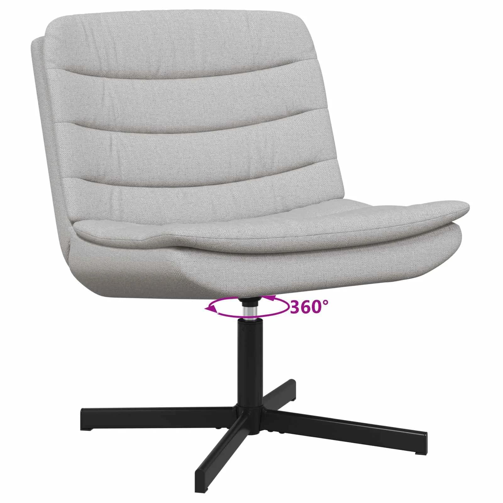 Vrtljiv stol Oblačno siva 63 x 75 x 76 cm blago - slika 9