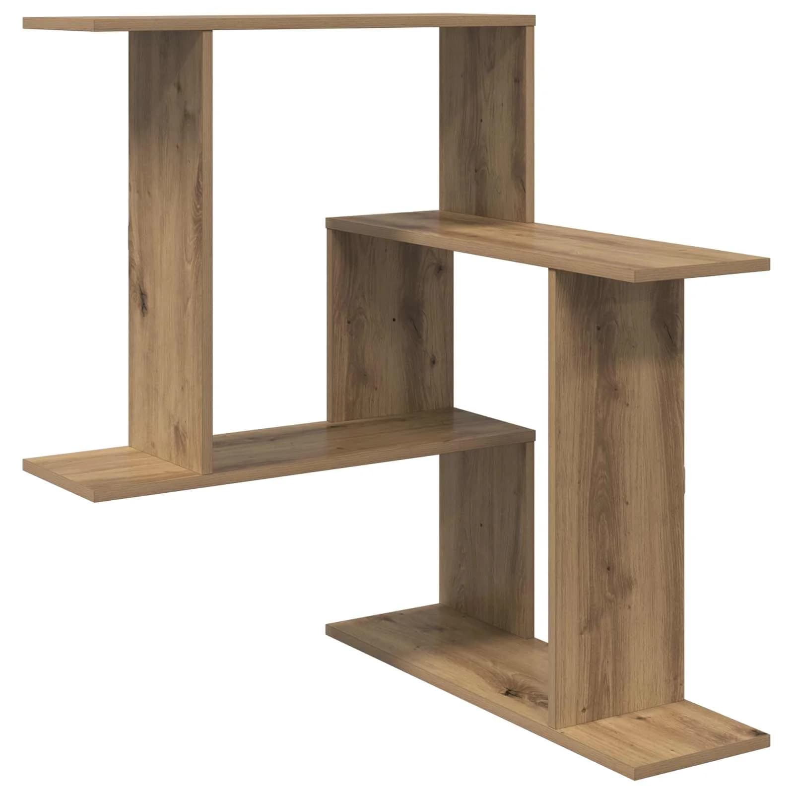 Stenska polica Artisan hrast 67 x 67 x 87 cm Inženirski les - slika 2