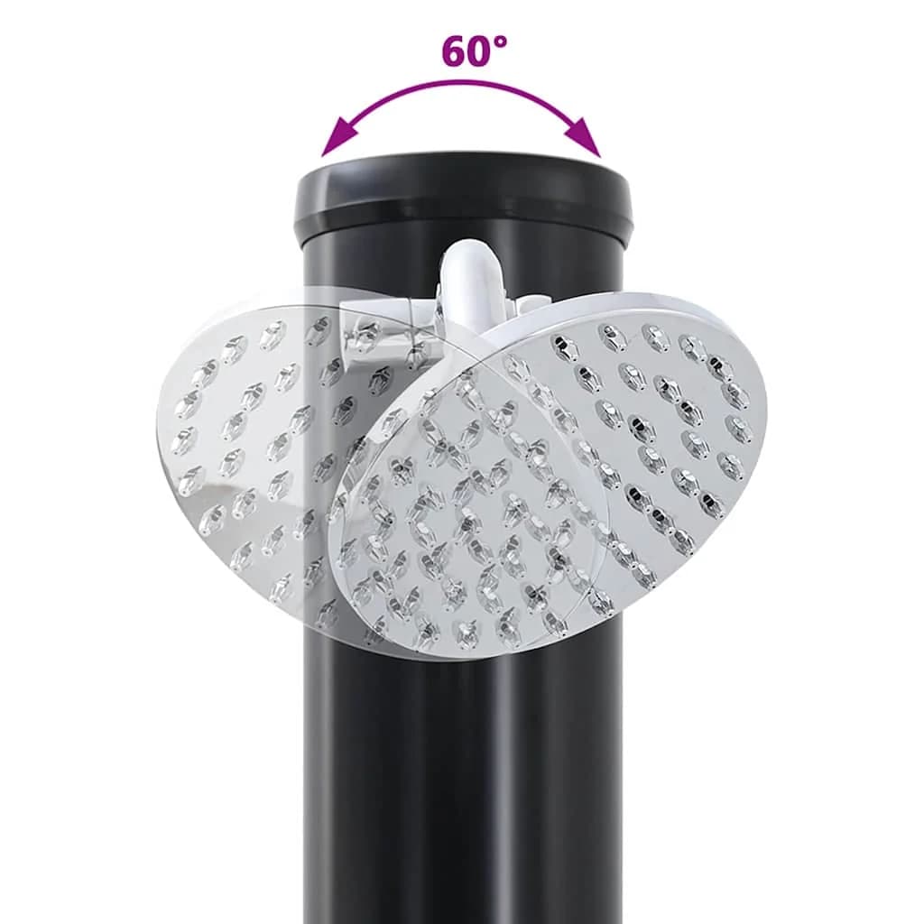 Zunanja sončna prha Črna 217 cm PVC in aluminij - slika 11