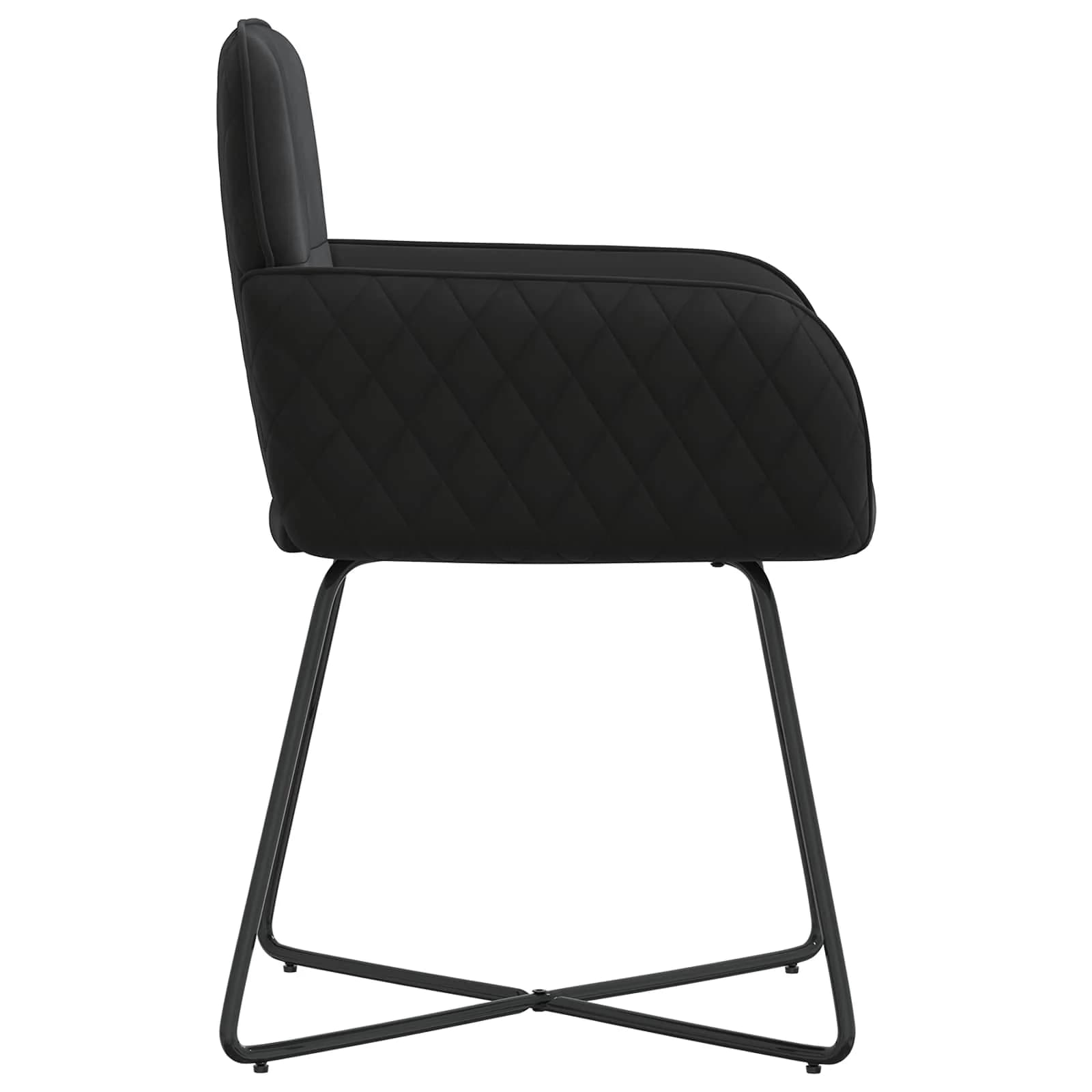 Jedilni stoli 2 kos Žamet Črna 59 x 56,5 x 86 cm - slika 4