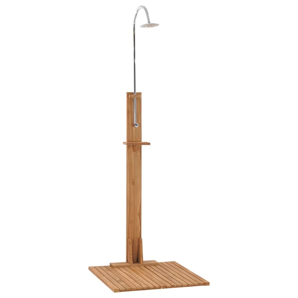 Vrtni tuš 75x75x210 cm trdna tikovina - slika 3
