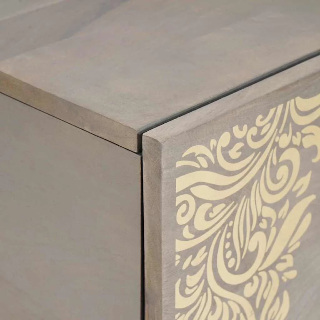Klubska miza Siva 80 x 50 x 40 cm Masiven les manga - slika 6