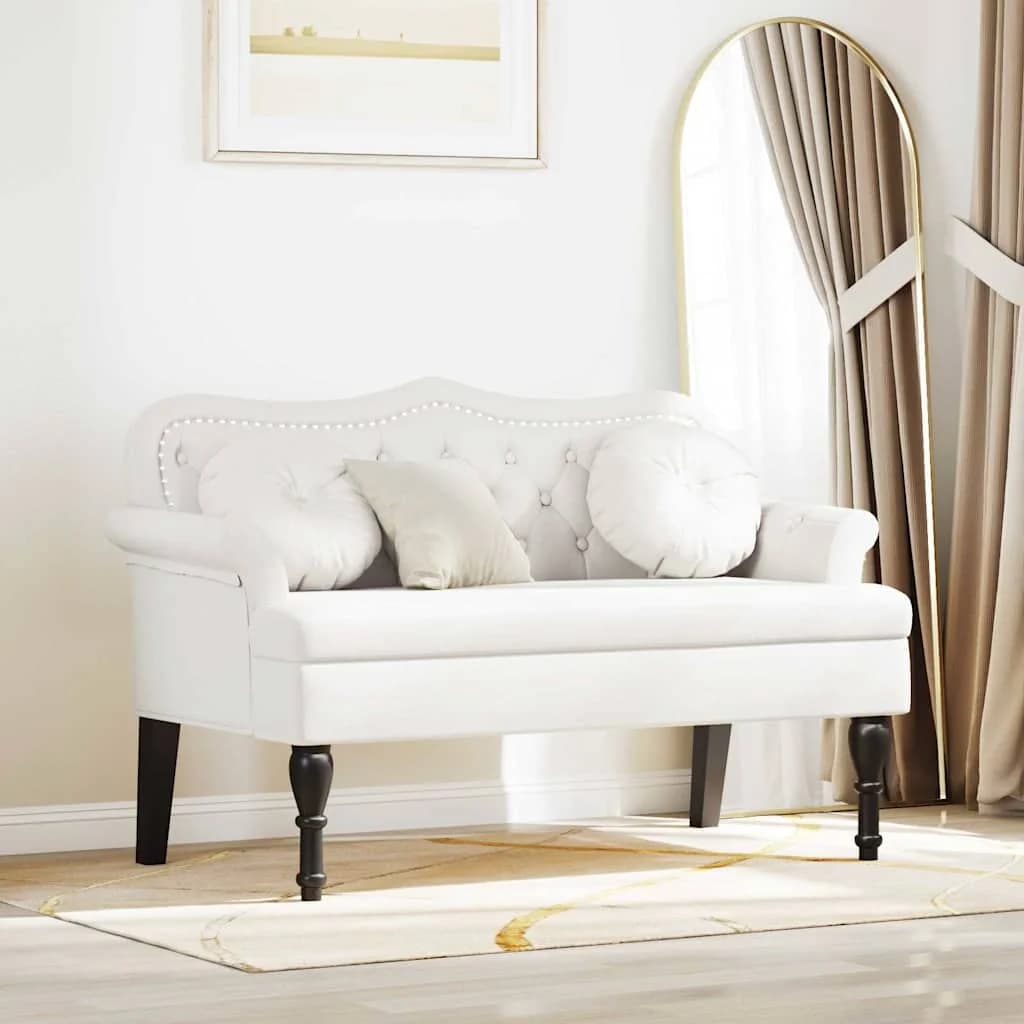 Chesterfield klop Bela 120,5 x 65 x 75 cm Umjetno usnje
