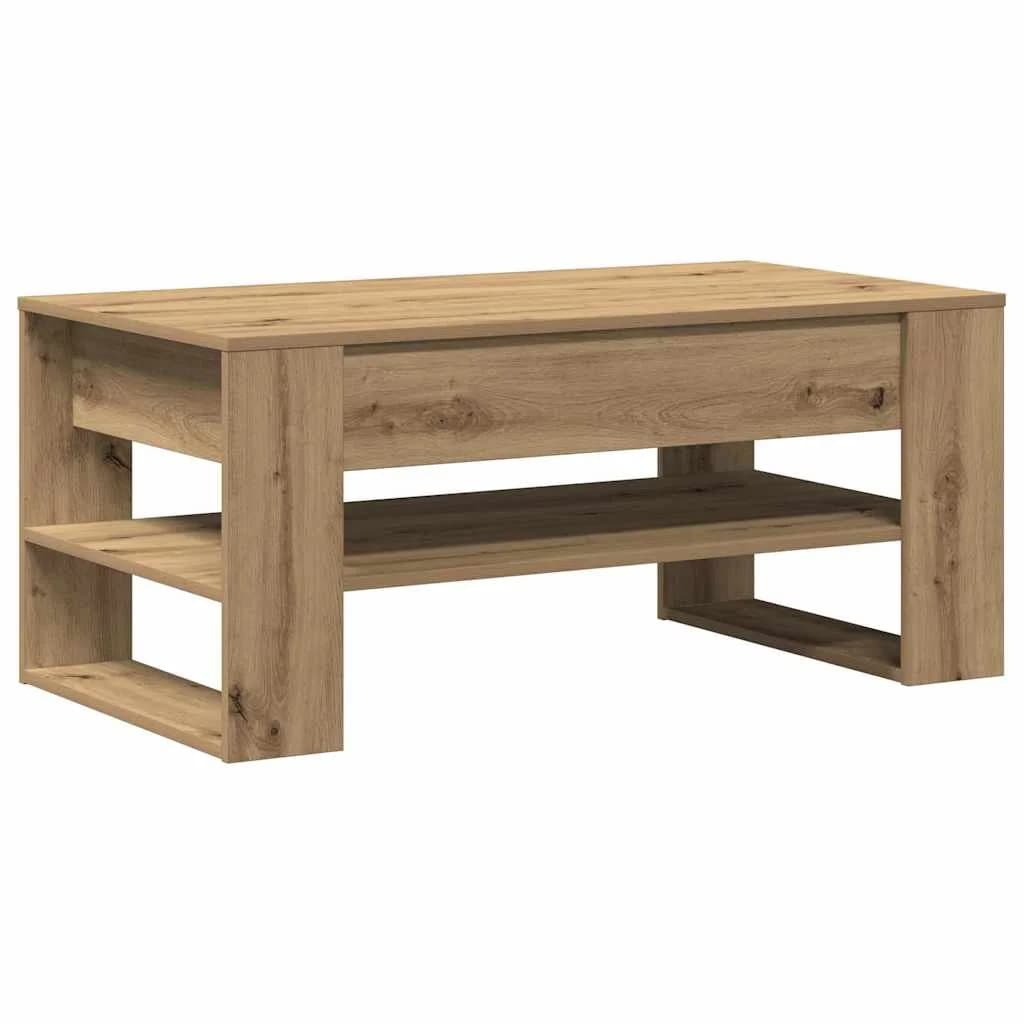 Klubska miza Umetni hrast 102 x 55 x 45 cm Inženirski les - slika 2
