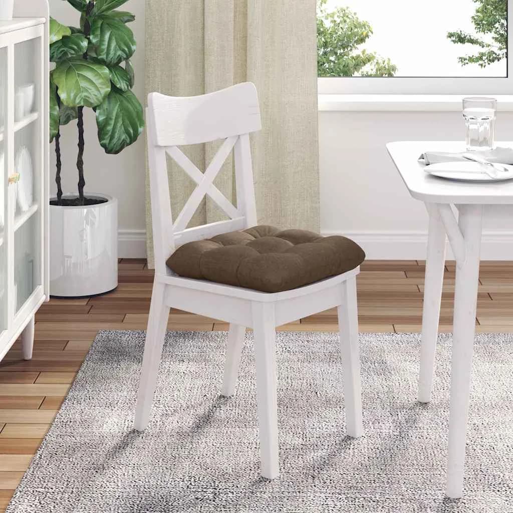 Sedežne blazine 4 kos Blago Rjava 40 x 40 x 12 cm - slika 4