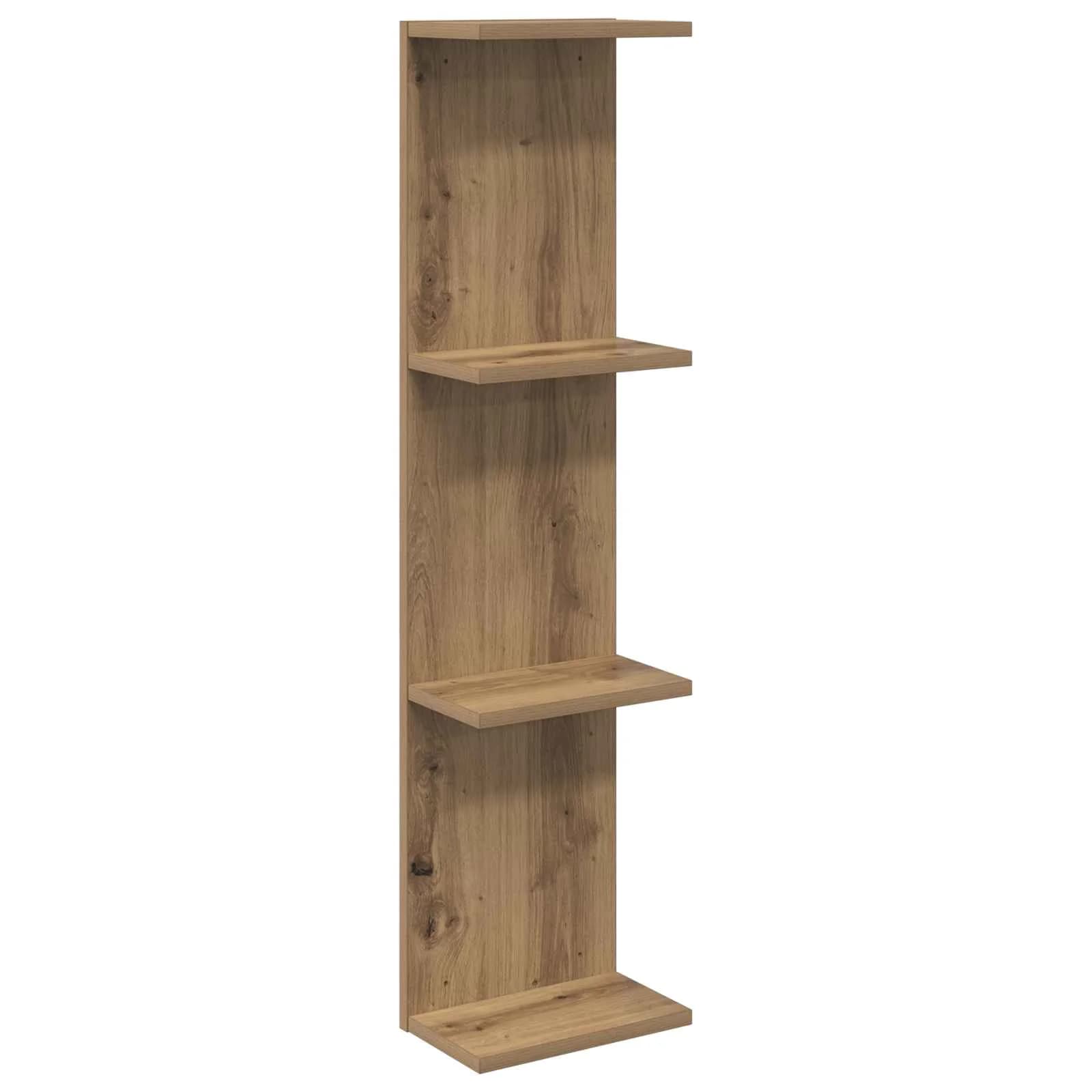 Stenska polica Artisan hrast 25 x 15 x 100 cm Inženirski les - slika 2