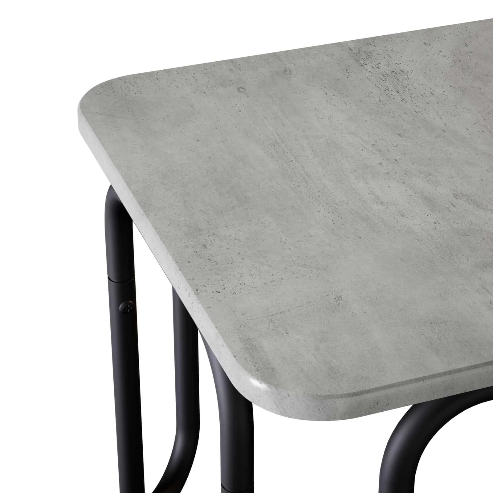 Klubska miza Betonsko siva 100 x 50 x 45 cm Inženirski les - slika 5