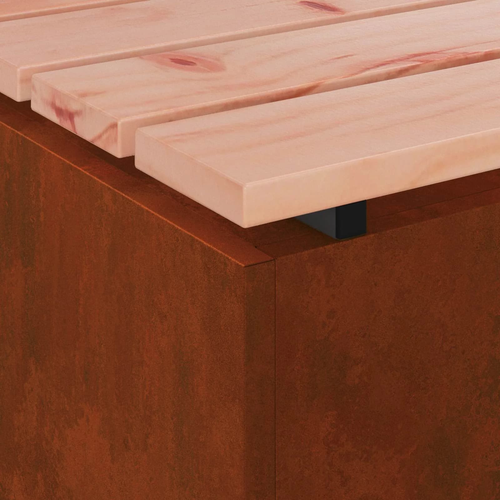 Vrtna klop 2 -Seater 80 x 40 x 43 cm Odporno jeklo Rjav - slika 8