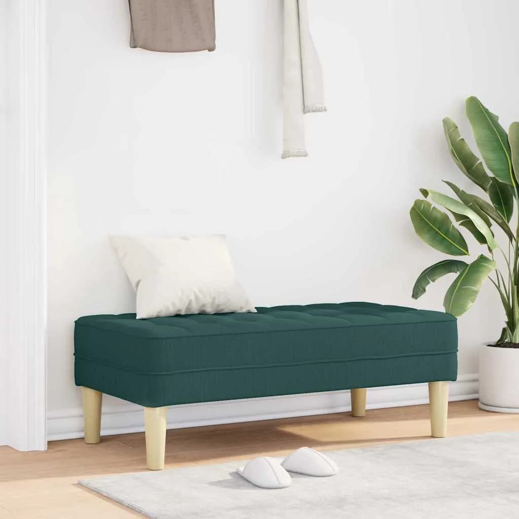 klop z blazino Temno zelena 113 x 57 x 39 cm blago