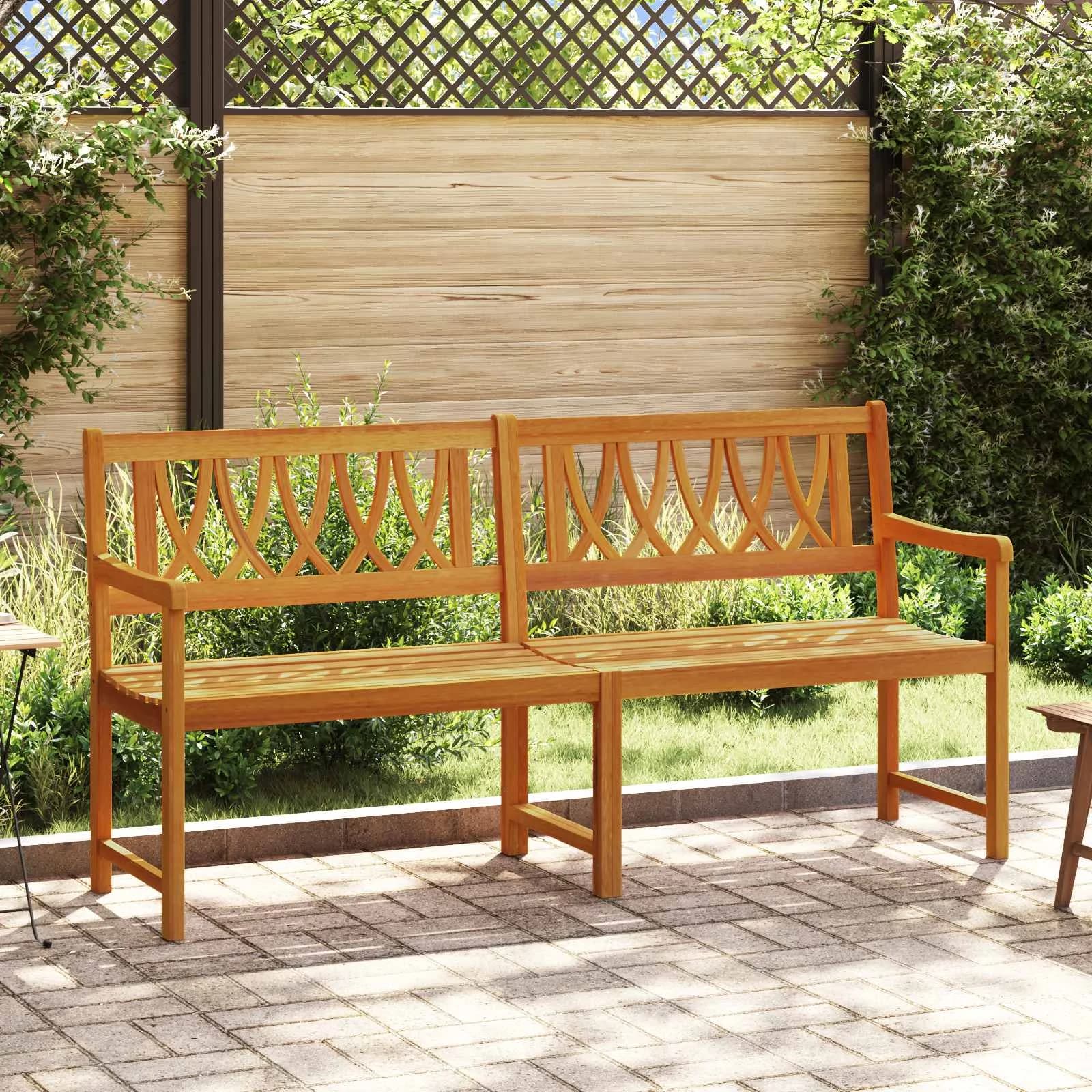 Zunanja klop Naravna 180 x 55,5 x 90 cm Masiven les akacije
