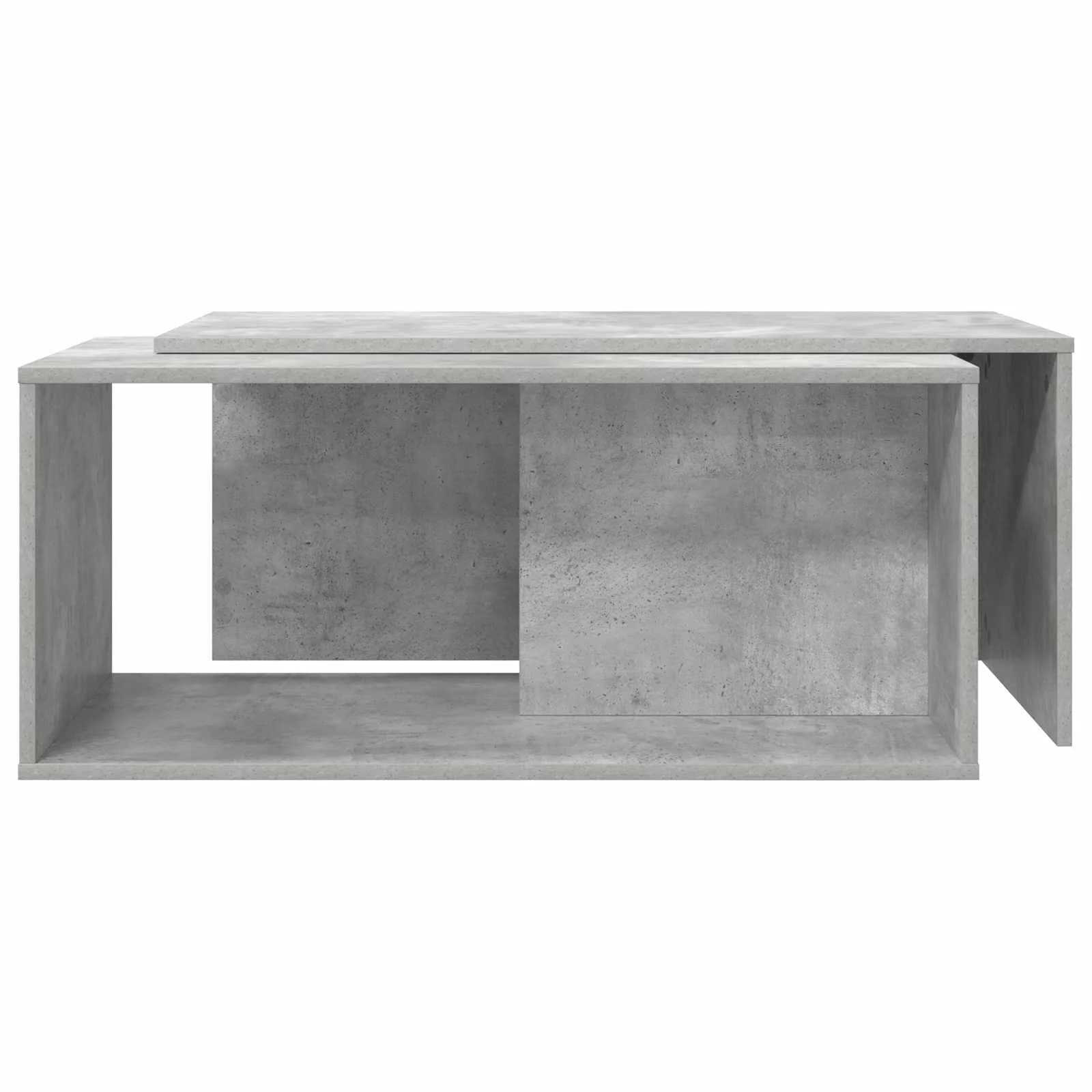 Set kavno mizico 2 kos Betonsko siva 90 x 48 x 40 cm - slika 8