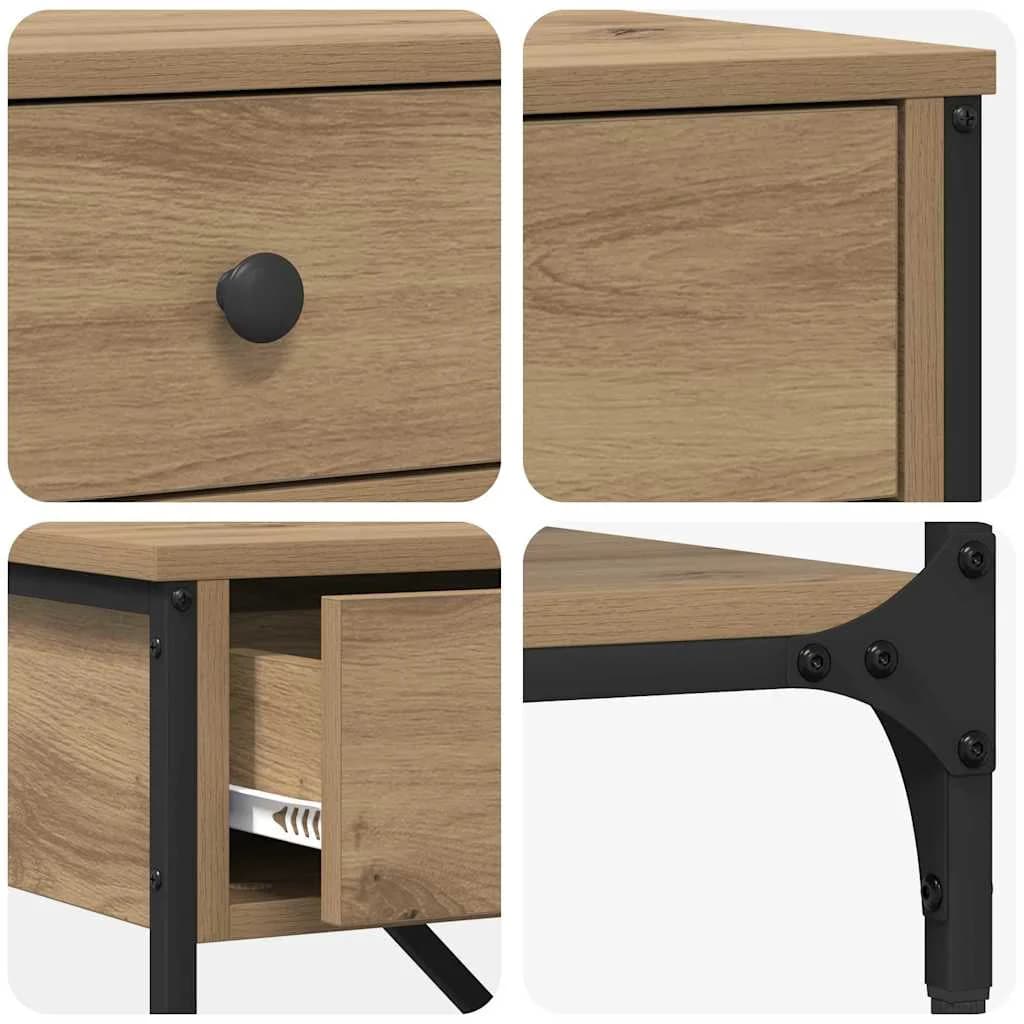Konzolna miza Rjava 100 x 34,5 x 75 cm les - slika 9