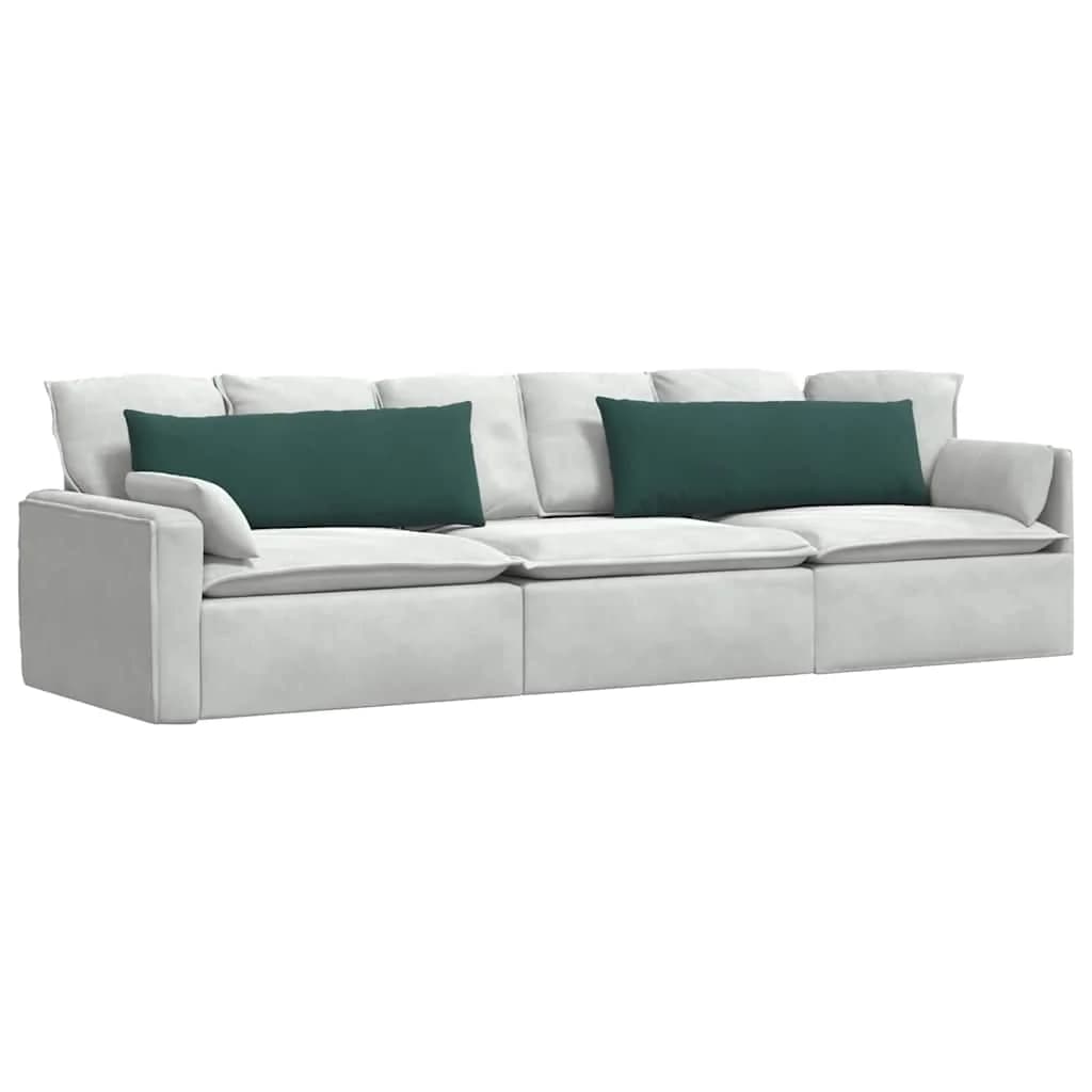Blazine za kavč 2 pcs Temno zelena 120 x 40 cm Žametna tkanina - slika 3