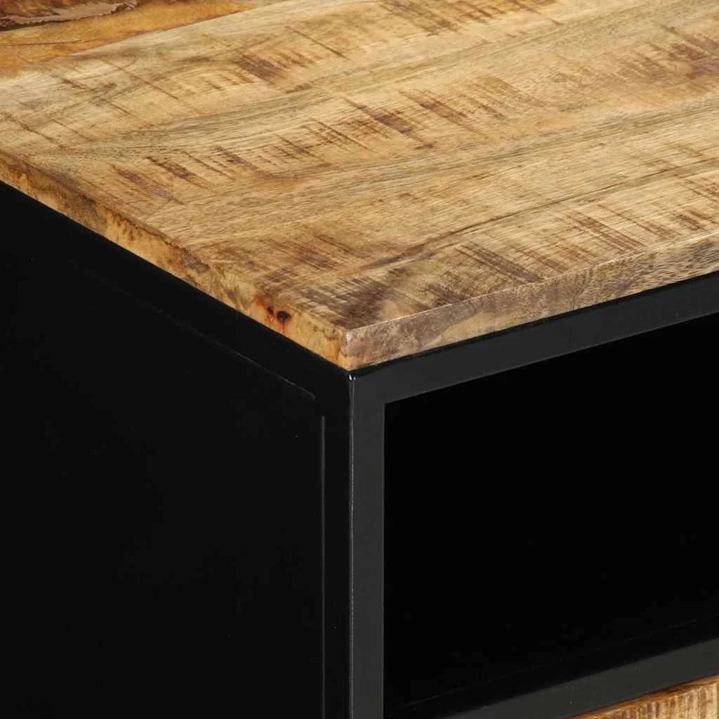 Klubska miza Rjava 90 x 50 x 40 cm Trdna mango les in kovina - slika 8