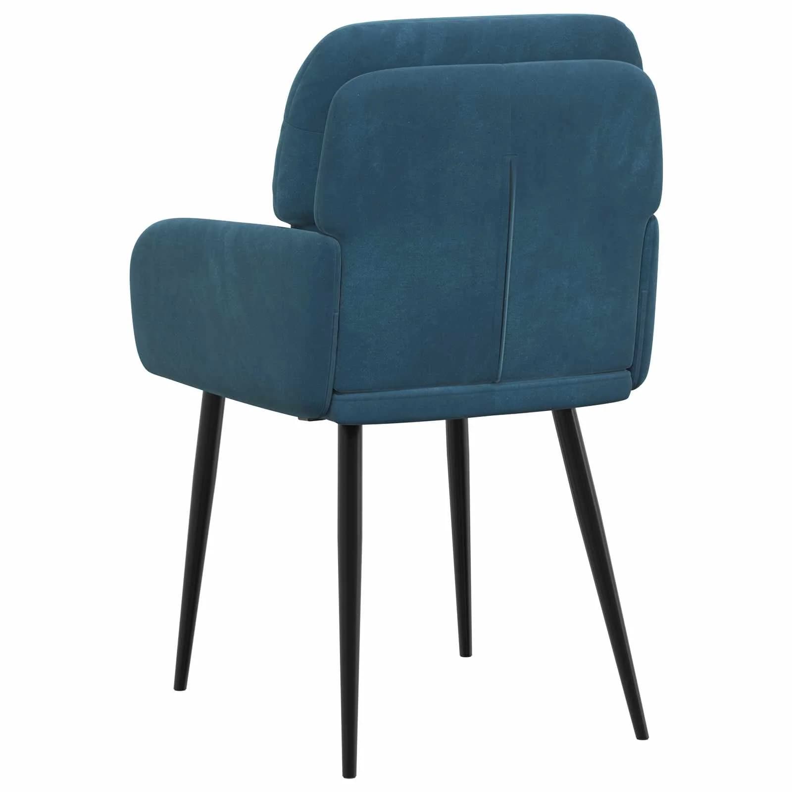 Jedilni stoli 2 kos Žamet Modra 59 x 59,5 x 90 cm - slika 5