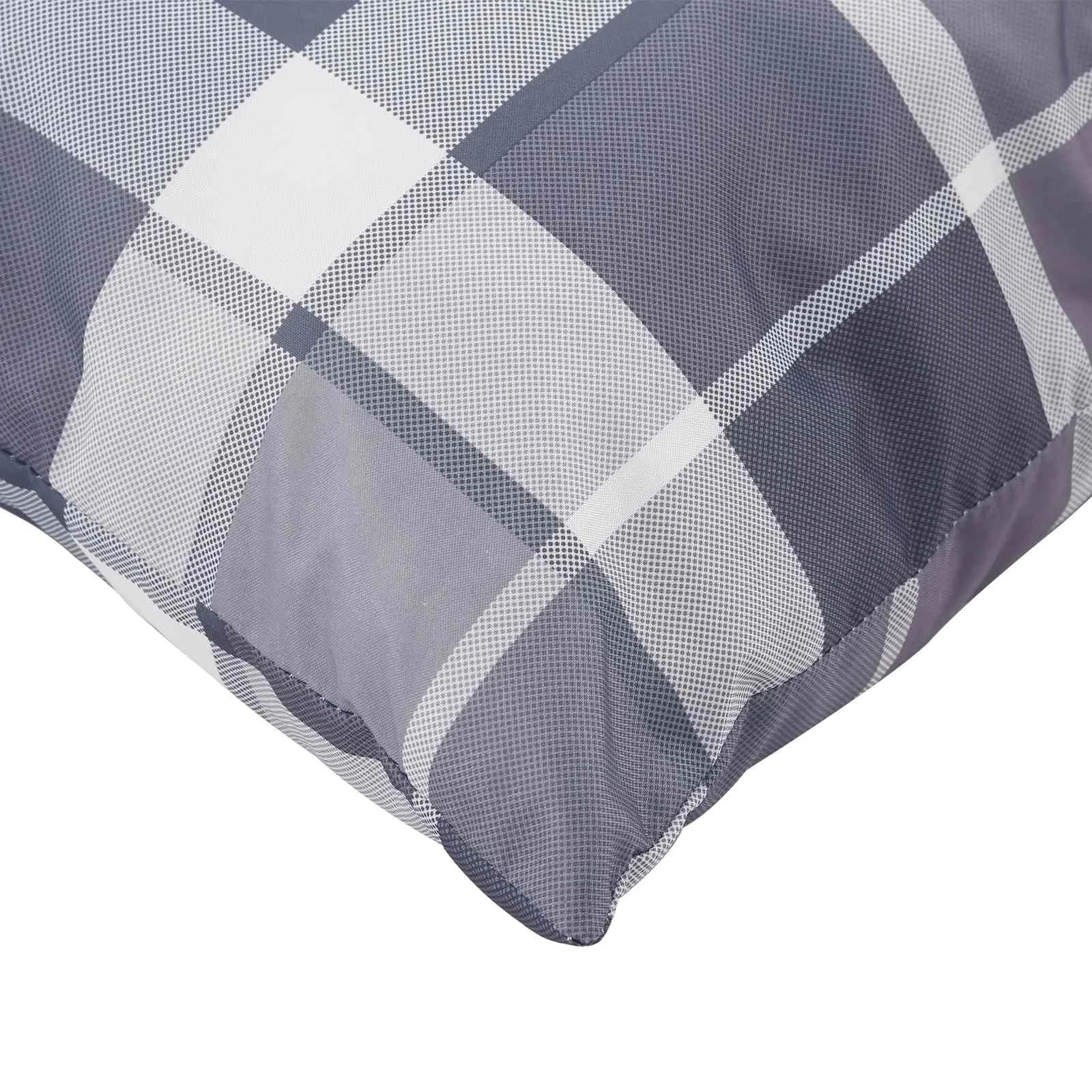 Zunanja blazina 4 kos Blago Siv karirani 60 x 60 cm - slika 6