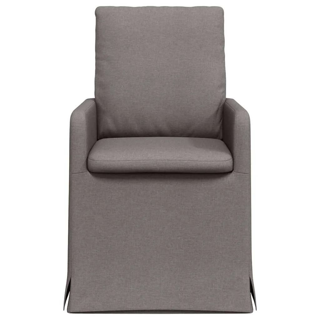 Jedilni stoli 2 kos blago Taupe 57 x 67 x 98 cm - slika 4