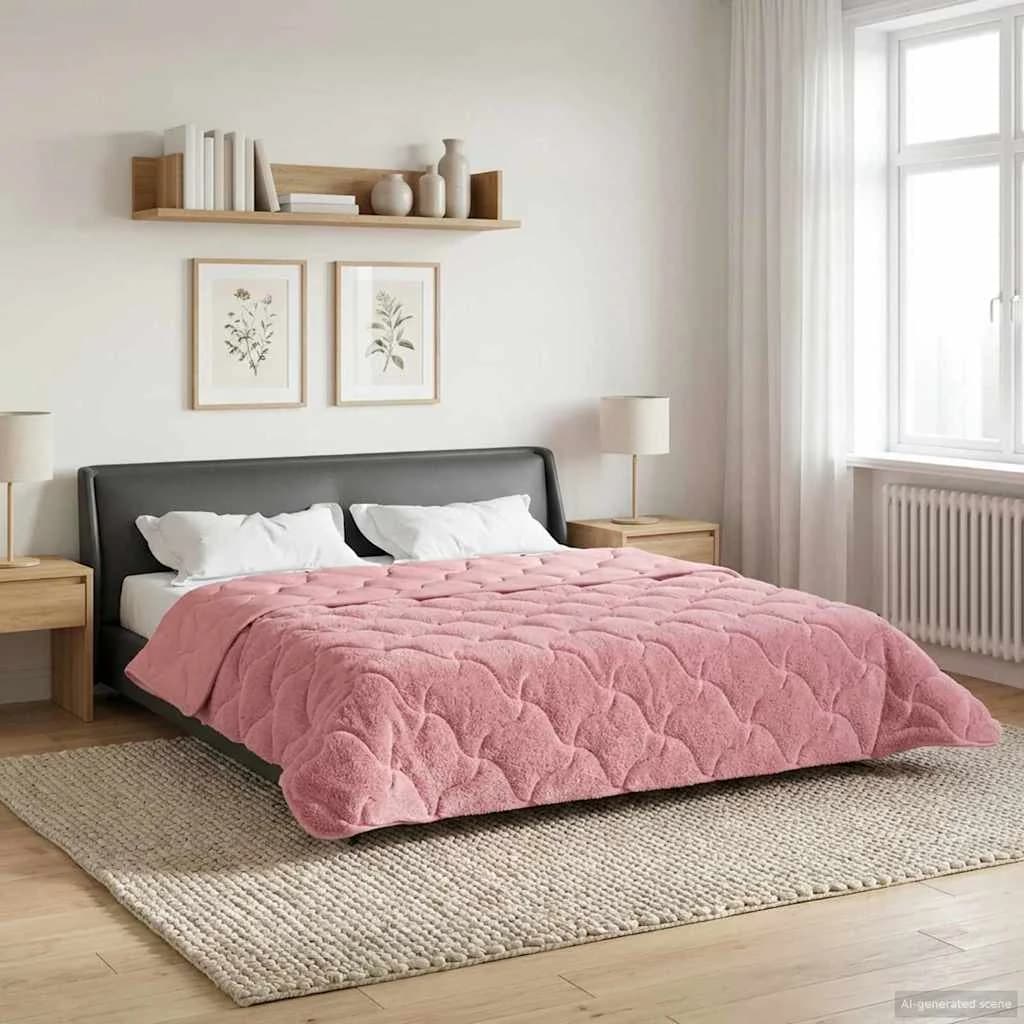Zimska posteljnina Roza 240 x 260 cm Mikrofibra in Teddy flis